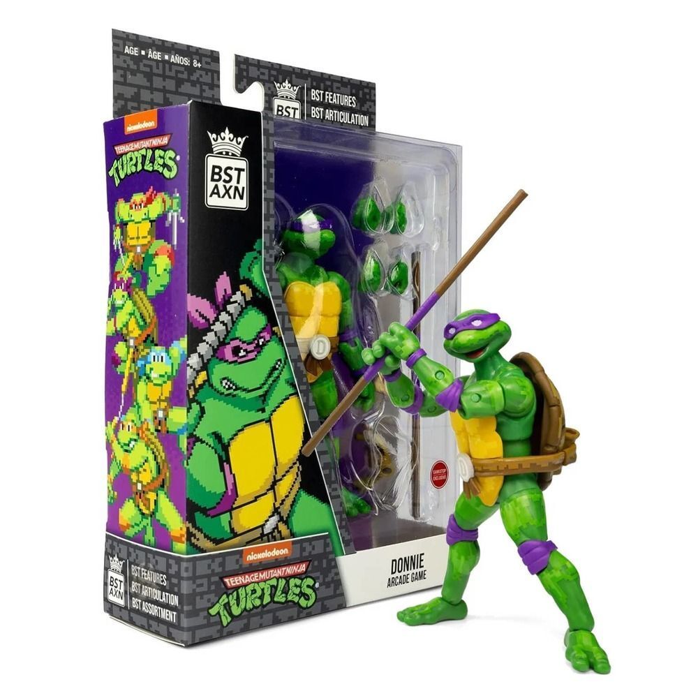 Teenage Mutant Ninja‎ Turtles Donnie Donatello Action Figure Arcade Game BST AXN